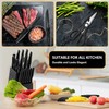E-far Knife Set with Block, 15 Pieces Kitchen Knife Block