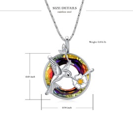 zeqingjw Hummingbird Urn Necklace for Ashes Keepsake Circle of Life Eternity Cremation Jewelry Memorial Necklaces Ash Holder for Human Pets Loved Ones