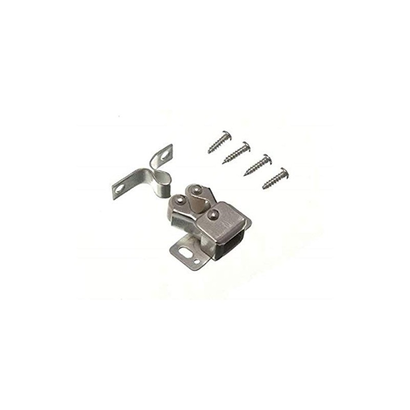 DOUBLE ROLLER CATCH TWIN CUPBOARD LATCH BZP WITH SCREWS