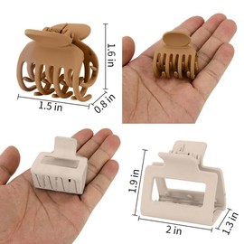 OUDQFCJ 8 Stück Rutschfeste Klauen Haarspangen, Mittelgroße und Kleine Haarklammern, Haarspangen Damen für Dünnes und Dickes Haar, Haarstyling-Zubehör für Frauen und Mädchen.