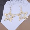 Erimberate Bohemian Star Dangle Earrings Gold Hollow Star Drop Earrings