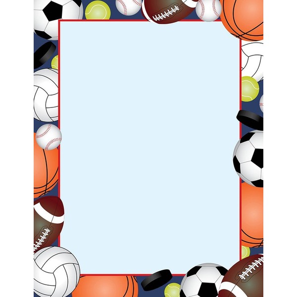 Great Papers! Team Sports Letterhead, 80 Count, 8.5"x11" (2015030)
