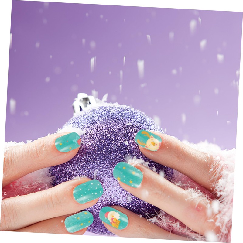 BIUDECO 144pcs Christmas Themed False Nail Tips for Girls Pre-glued