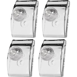 Quiltera® Quilt Hangers for Wall for Display, Tapestry Hangers, Clips for Rug and Blanket, Wall Clips for Hanging, Quilt Rack Clamps (4 pcs, Clear)