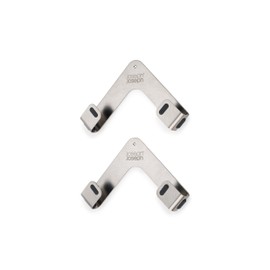 Joseph Joseph Space Set of 2 Pot and Pan Lid Holders Self Adhesive Wall Mount Storage Organizer, Suitable for Lids up to 11 in, 3M VHB Tape and Screws Included, Stainless Steel