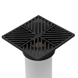 NDS 6 in. Plastic Square Drainage Grate in Black