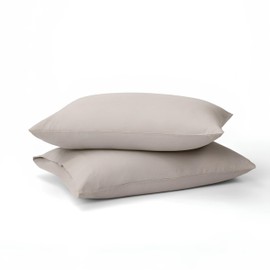 Westbrooke 475TC - 100% Cotton Pillow Cases Set of 2, Soft & Breathable Luxury Pillow Cover - Ideal for Home, Hotel & Hospital Use (Light Beige, Standard)