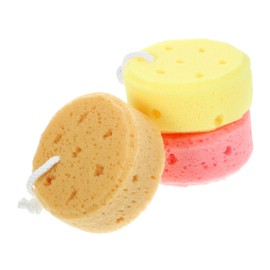 TOVINANNA 3Pcs Exfoliating Bath Sponges for Honeycomb Body Wash Scrubbers with Lanyard Design Shower Sponge for Cleaning and Quick Drying Storage