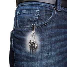 KeySmart Nano Clip - Pocket Clip Key Ring Holder - Secure Your Key Chain, Eliminates Pocket Bulge