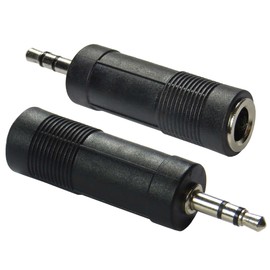 keepdrum ADA074 2 Piece Jack Adaptor 6.35 mm Female to 3.5 mm Mini Jack Plug Stereo