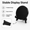 2 Pcs Black Obsidian Scrying Mirrors with Stands, 3.9 in