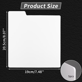 7 Inches Vinyl Record Dividers Hard PP Material Category Tab Double-Side Plastic Record Guides for EP, Album Crate, Bookshelf Organizer (5)