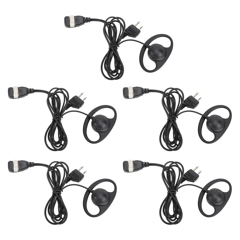 2 Way Radio Earpiece 2 Pin Plug D Shape Security