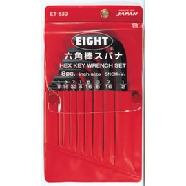Eight Hex Key ET-830 Inch Size Set of 8