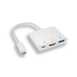 RiteAV USB3.1 Type-C Male to USB3.0/F+HDMI/F+Type-C/F 3-in-1 Splitter Adapter, USB PD 100W [5 Pack]