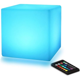 COPU 6-inch LED Cube Lights, 16 RGB Colors Night Light with Remote Control, Cozy Dimmable Mood Lamp, Perfect as Bedside Lamp or Ambient Light