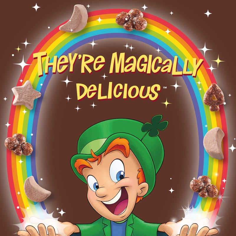 Lucky Charms Chocolatey Chocolate Cereal with Marshmallows, Kids Breakfast Cereal,
