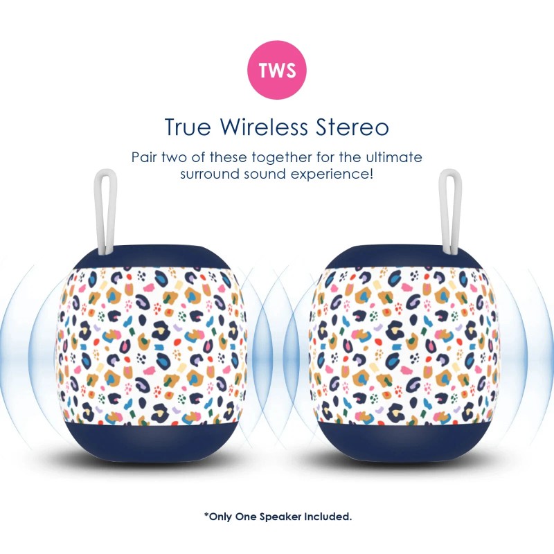 Packed Party Bluetooth Wireless Portable Speaker "Stay Wild" Brand new