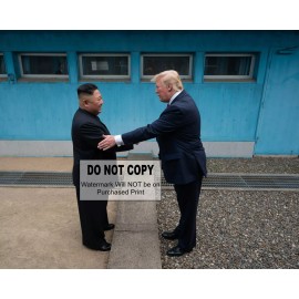 MAGA TRUMP Shaking Hands with Kim Jong Un at Border  - 8X10 PHOTO (#1014)