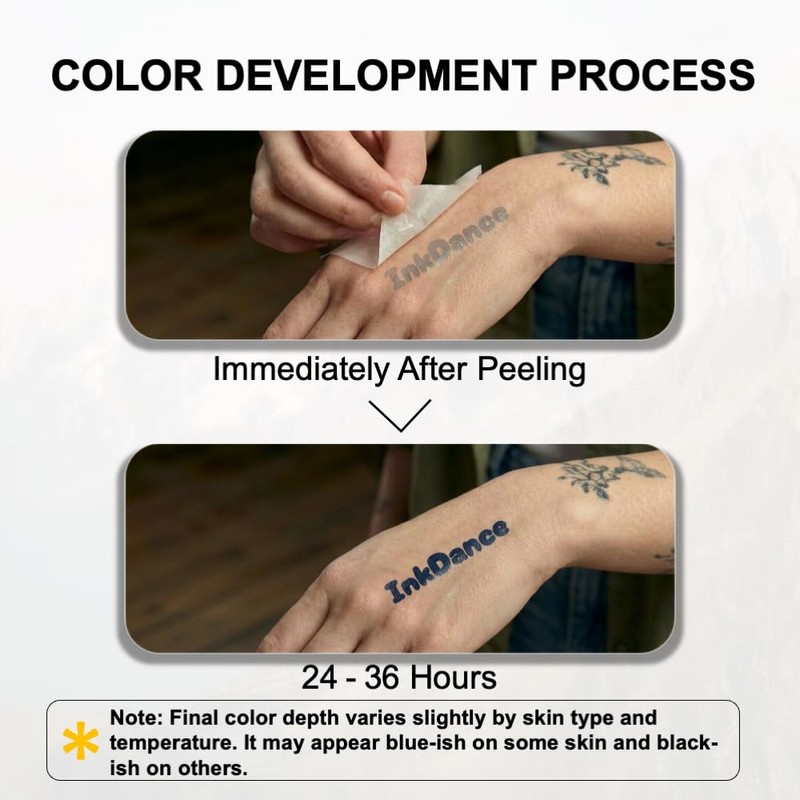Semi-Permanent Tattoo, Tropical Palm, Long Lasting Temporary Tattoos, Waterproof Plant-Based