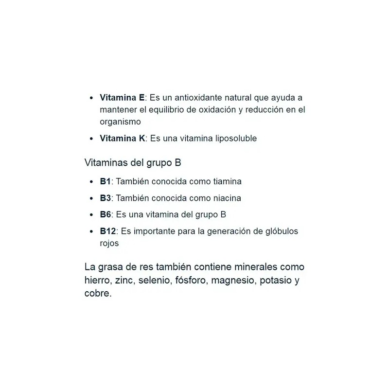 Grasa De Res, Manteca D Vaca, Cebo De Buey, Beef