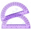 Zonon 2 Pcs 6 Inch Plastic Protractor Math Protractors 180