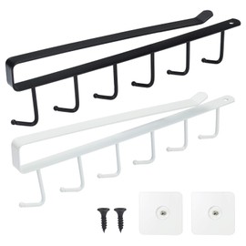 Fest Cup Holder Without Holes Hanging Cup Hanging Caps Shelves Multifunctional Row Hooks for Cabinets Iron Hooks