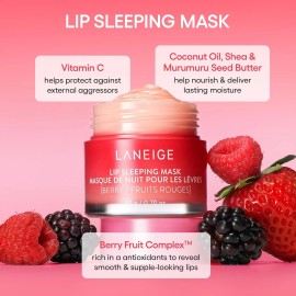LANEIGE Lip Sleeping Mask: Nourish, Hydrate, Vitamin C, Murumuru & Shea Butter