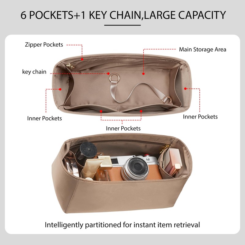 OAikor Satin Purse Organizer Insert for Hermes Garden Party 36,