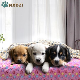 Dog Blankets for Small Medium Dogs Washable, 3 Pack Pet Blanket Washable 30" x 20", Fuzzy Soft Puppy Blanket Throw Cover for Kennel Crate Bed, Blanket for Dogs, Pet Blankets for Dogs