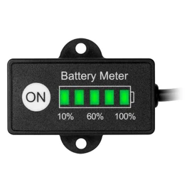 Jayron Mini LED Battery Indicator, DC 12/24V Lifepo4 Battery Fuel Gauge for Golf Carts, Forklifts & Equipment
