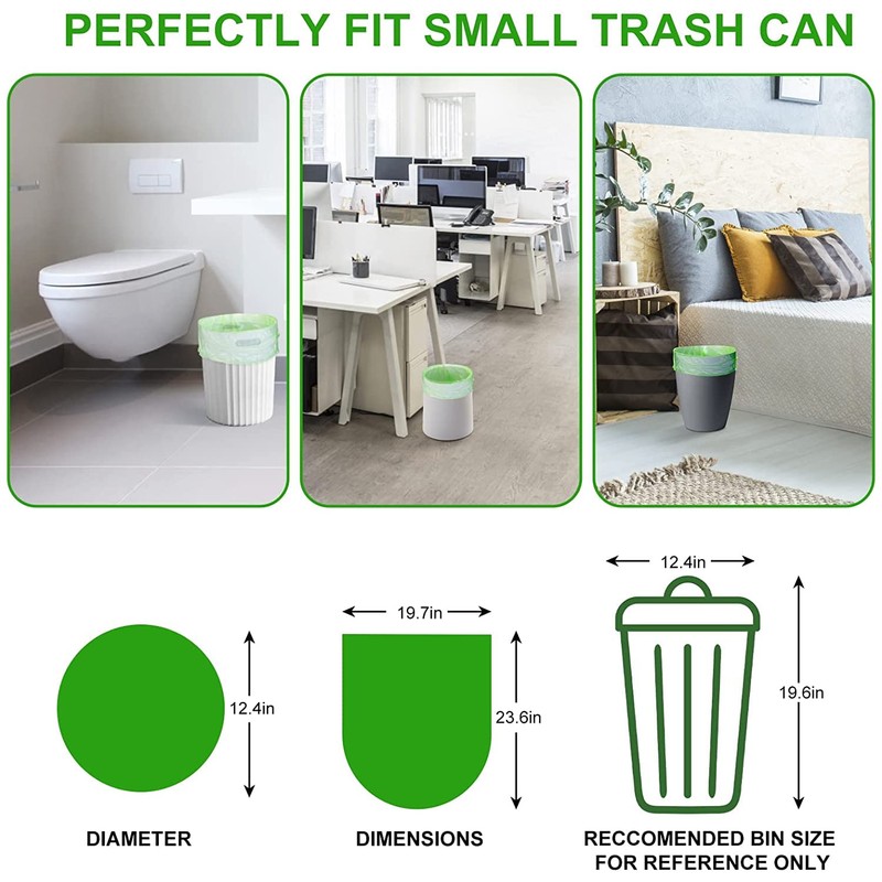 5.2 Gallon Biodegradable Trash Bags (THICKENED) | Eco Friendly, Unscented,