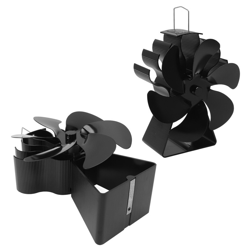 Fireplace Stove Fan 6 Blades Quiet High Temperature Resistant Heat