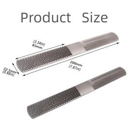 MEZOKUCEL 2 Pcs 4-in-1 Steel Flat Rasp File Wood Rasp File Half-Round Hand File for and Plastic Shaping - Durable Dual-Surface Hand Tool with Precision File Teeth for Sharping Wood and Metal Tools