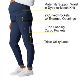 Wink W123 Scrubs for Maternity Jogger Scrub Pant Navy