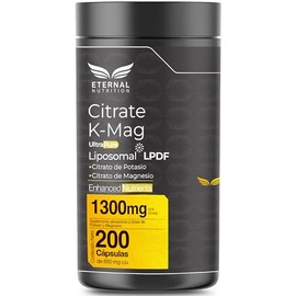 ETERNAL NUTRITION Ultra Pure Citrato de Magnesio y Potasio (100 Cápsulas) | Electrolitos Esenciales | 50 Porciones · 1300 mg | Función Muscular, Relaj