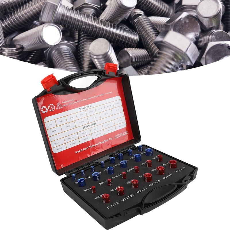 Nut Bolt Thread Checker Imperial Metric Aluminum High Accuracy Thread