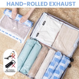 TAILI Small Vacuum Bags for Clothes Travel 10 Pack Vacuum Storage Bags 40 X 60 CM Reusable Vacuum Storage Bags for Clothes Saves 80% of Storage Space Saver Bags for Clothes, Bedding, Moving