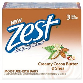 Zest Bath Bars, Cocoa Butter & Shea, 4 oz bars, 3 ea (Pack of 14)