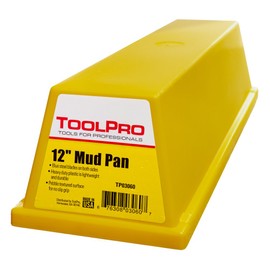 ToolPro 12 in. Plastic Mud Pan with Steel Wiping Blades