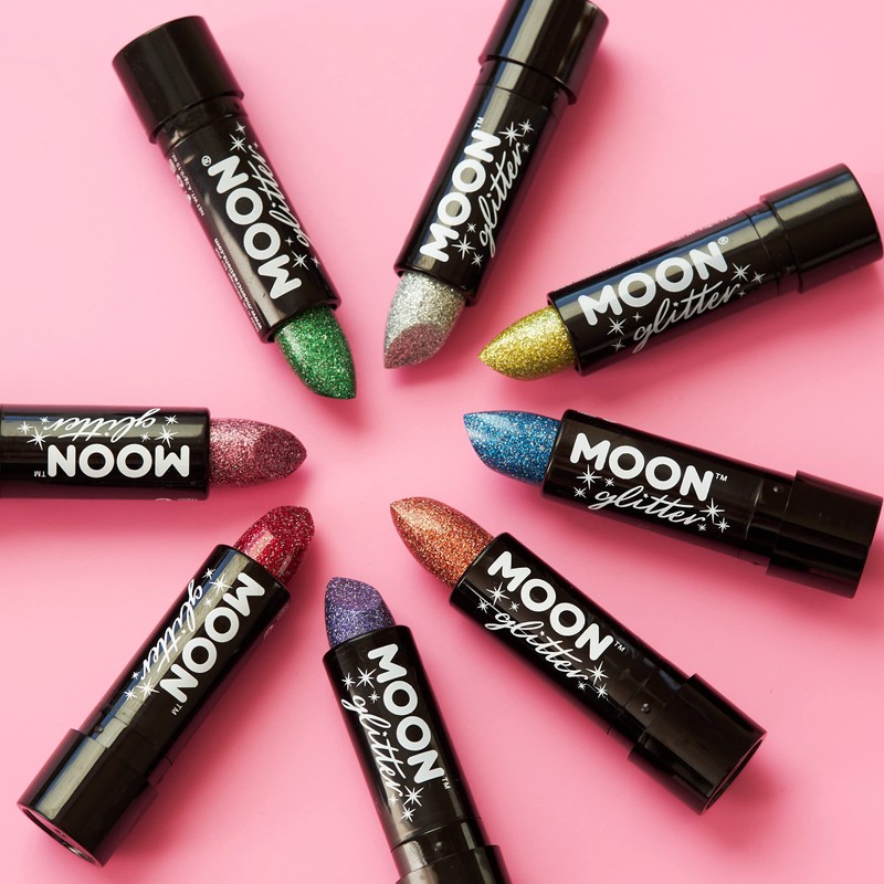 Moon Glitter Holographic Glitter Lipstick, 5 g, Pink