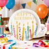 50 Pcs Candles Birthday Paper Plates 10 Inch Birthday Large