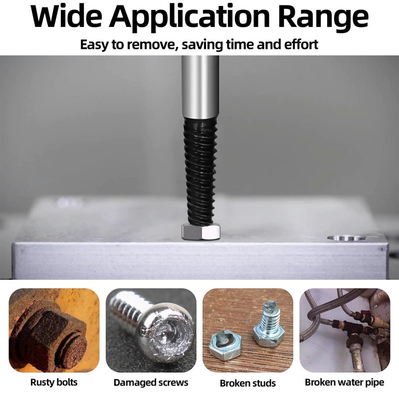 Senbos 6 Pcs Spiral Screw Extractor Set, Easy Out Broken