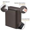 TIPGO Slim Bathroom Trash Can with Lid Soft Close, Step