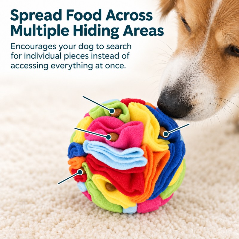 Dog Snuffle Ball for Nose Work – Interactive Treat-Hiding Slow