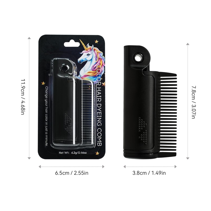 BEUKING Temporary Color Hair Dyeing Comb, Disposable Folding Hair Dye
