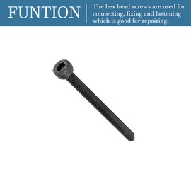 QUARKZMAN M3 x 35 mm Hexagonal Head Screws x 25 Pieces 12.9 Alloy Steel Knurled Non-Slip Cap Bolt Fastener for Home Construction Building Device Tool [Black Swivel Head]