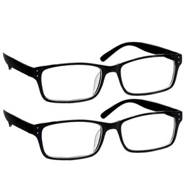 TruVision Readers Computer Reading Glasses 9603-CG-2PK-Black-3.50
