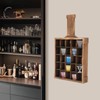 Giciashop Shot Glass Display Case Wooden Wall Mounted Shot Glass