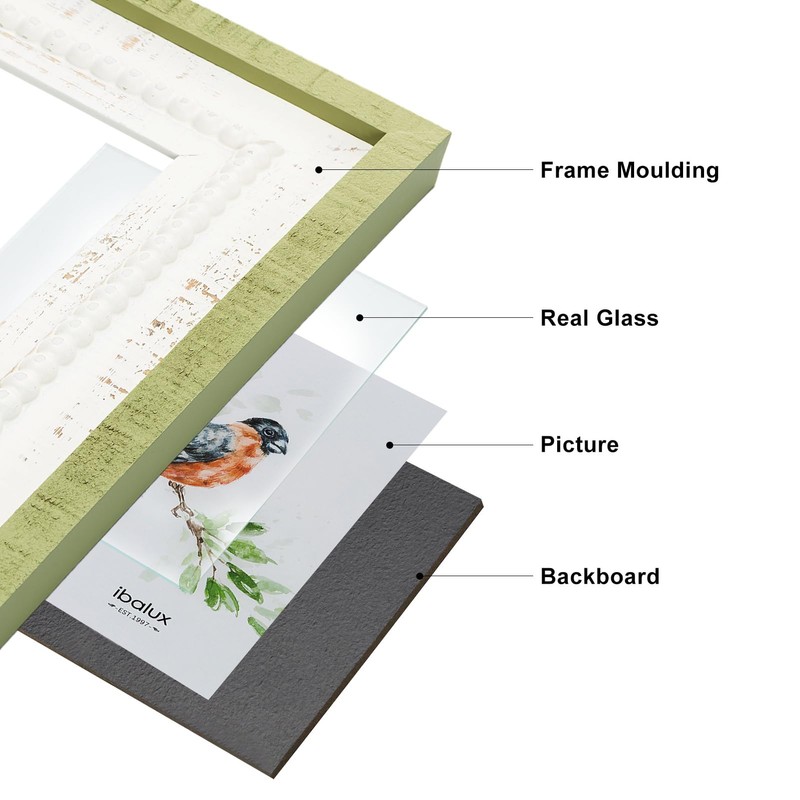ibalux 4x6 Picture Frame Photo Frame, Made of Pine Wood